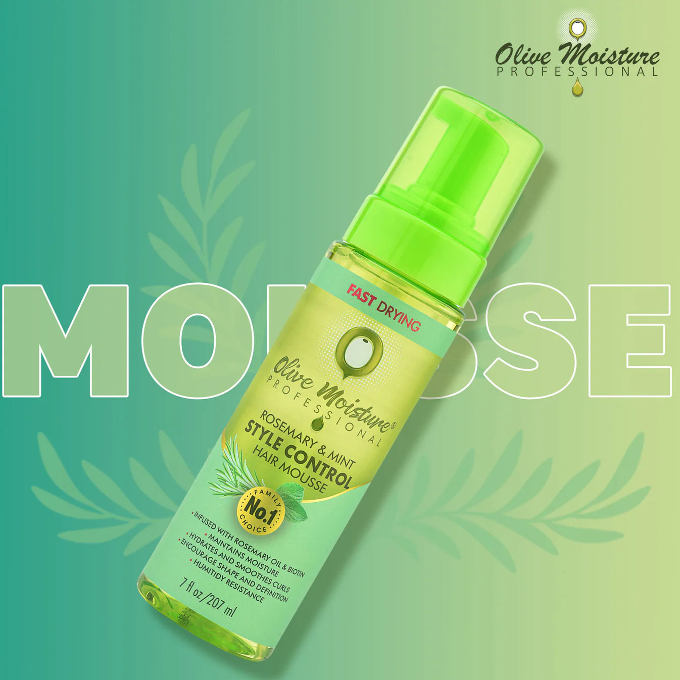 Olive Moisture Rosemary And Mint Style Control Hair Mousse 207ml