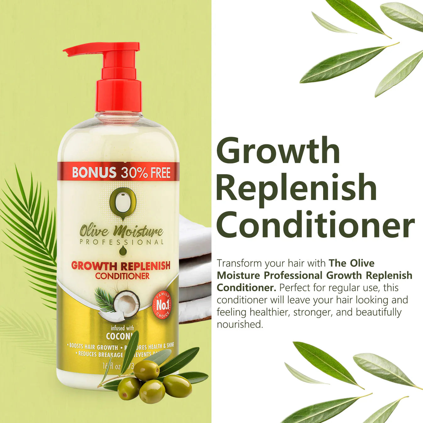 Olive Moisture Growth Replenish Conditioner 473ml