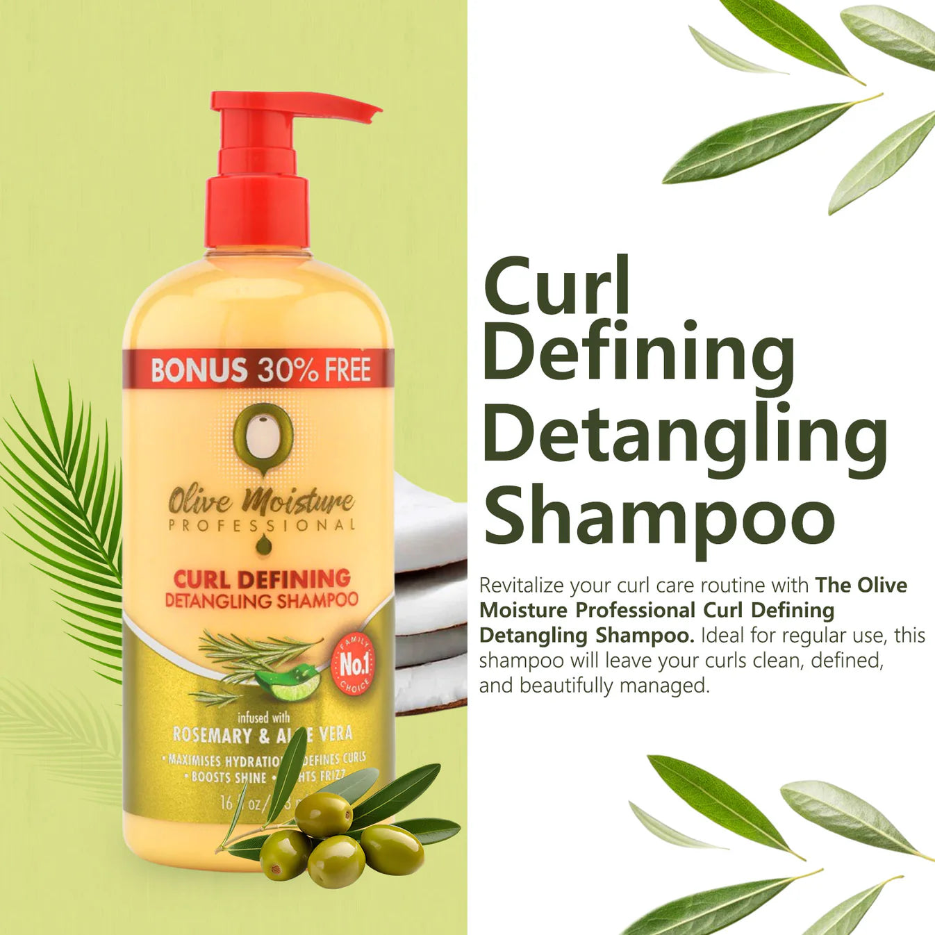 Olive Moisture Curl Defining Shampoo  473ml