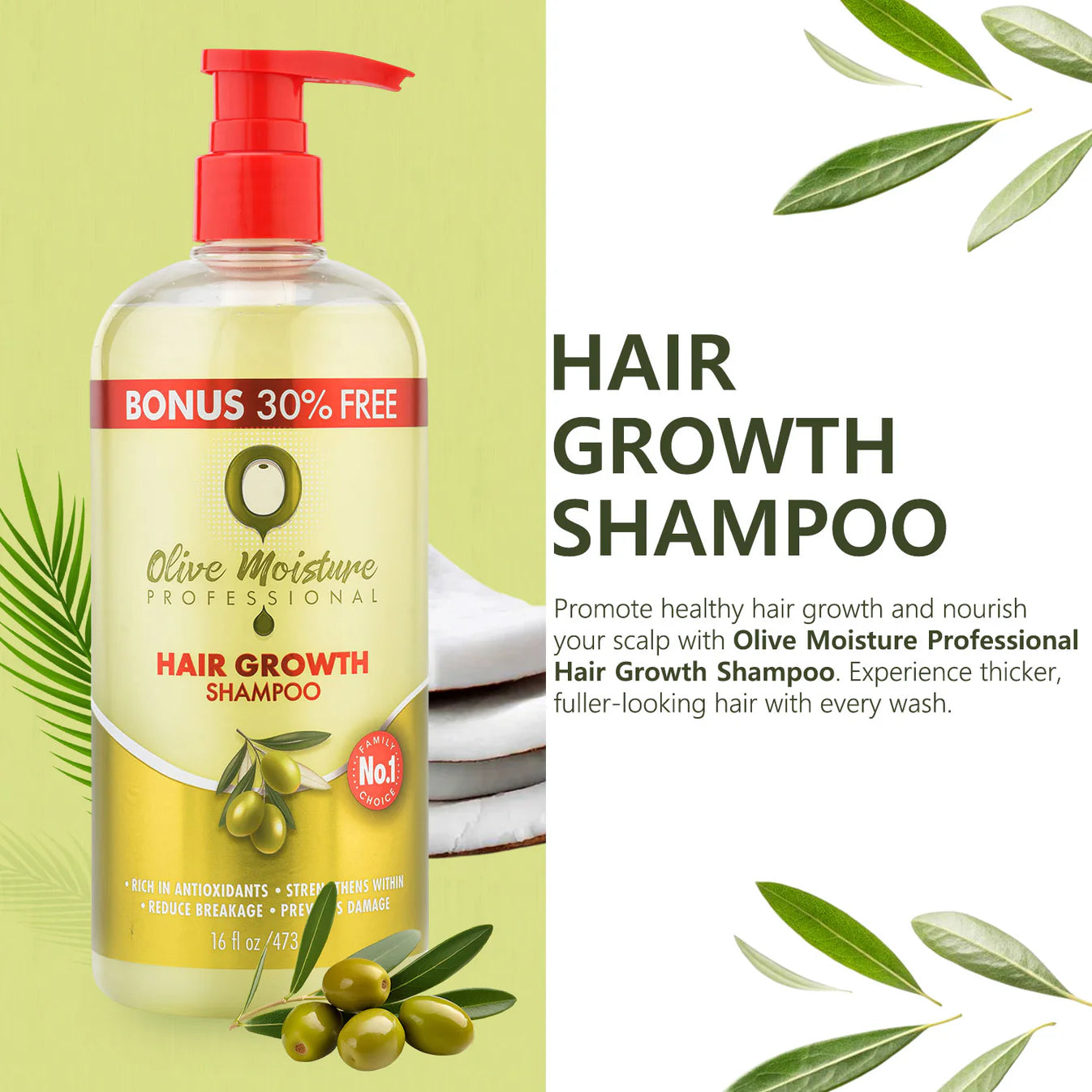 Olive Moisture Hair Growth Shampoo 473ml