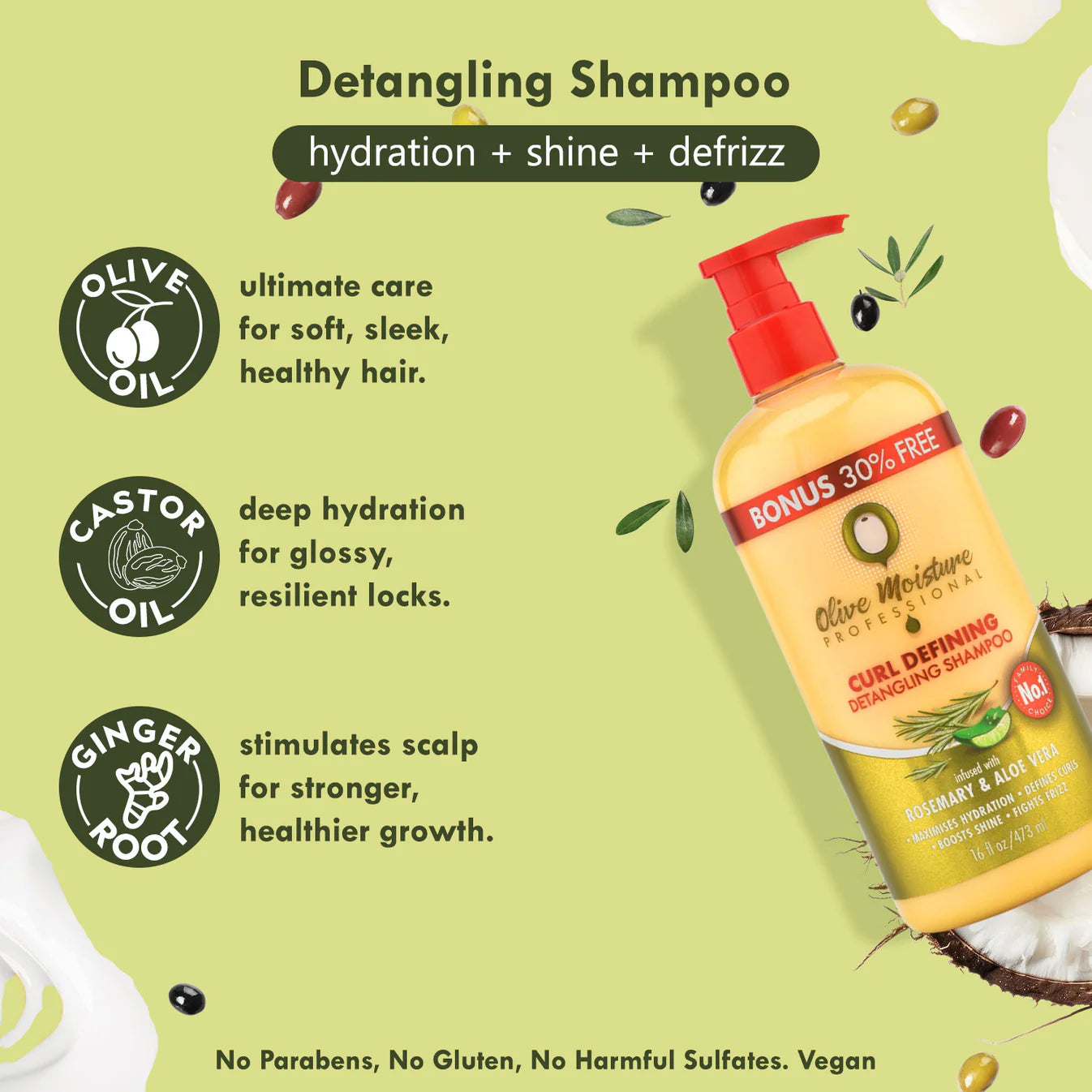 Olive Moisture Curl Defining Shampoo  473ml