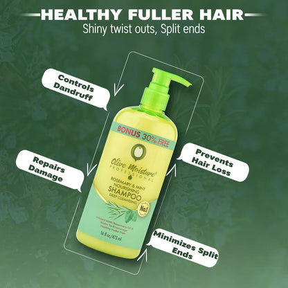 Olive Moisture Rosemary &amp; Mint Nourishing Shampoo Deep Cleansing 473ml
