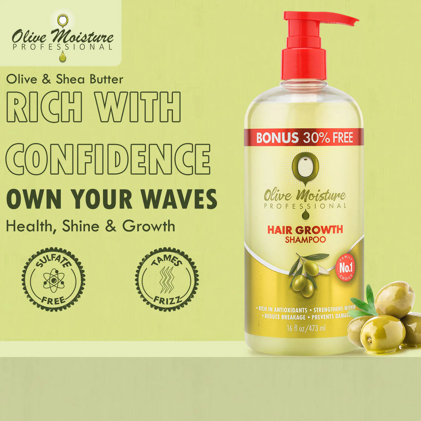 Olive Moisture Hair Growth Shampoo 473ml