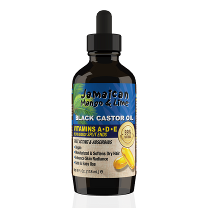 Jamaican Mango &amp; Lime Jamaican Black Castor Oil Vitamins A,D,E 4oz