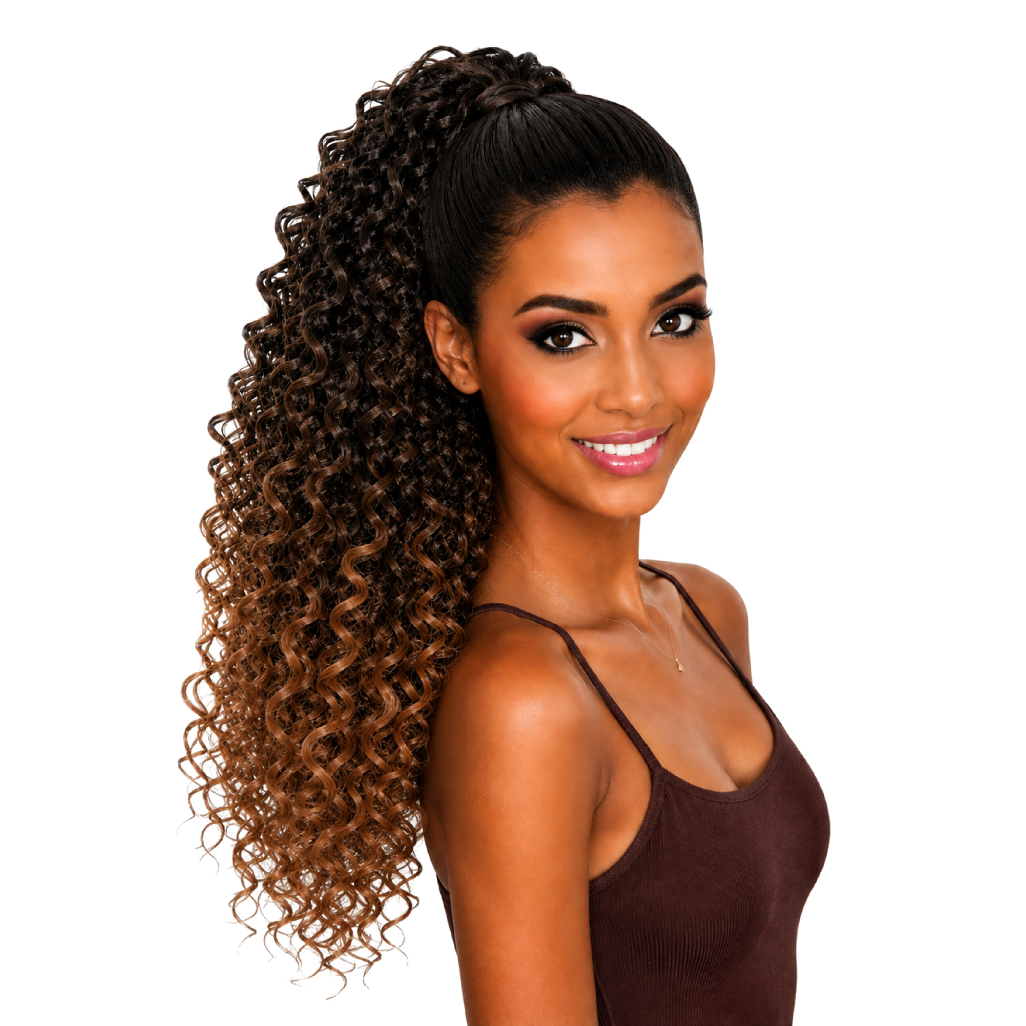 Jazzy Draw String Ponytail Boho Curl 20" - T1B/27