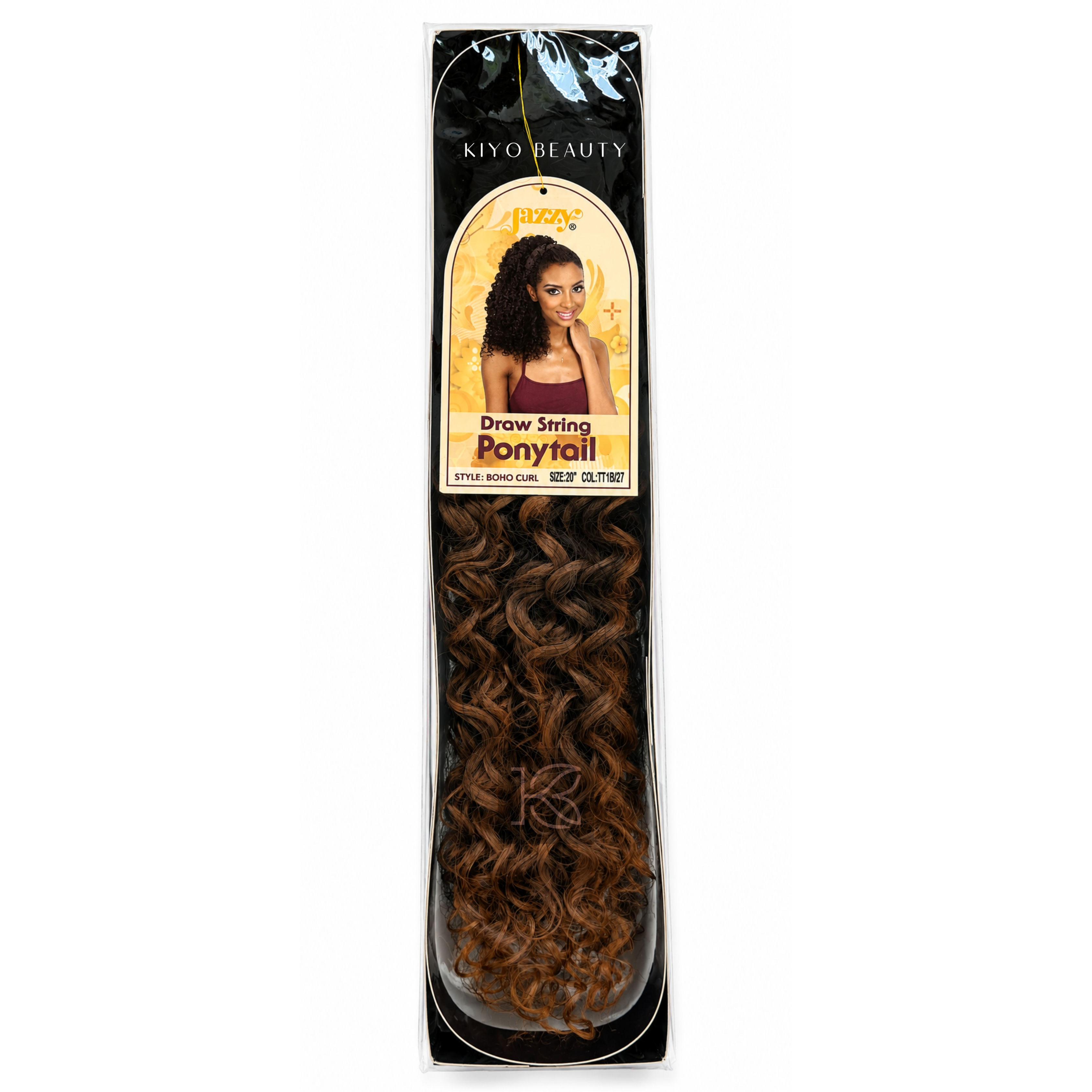 Jazzy Draw String Ponytail Boho Curl 20" - T1B/27