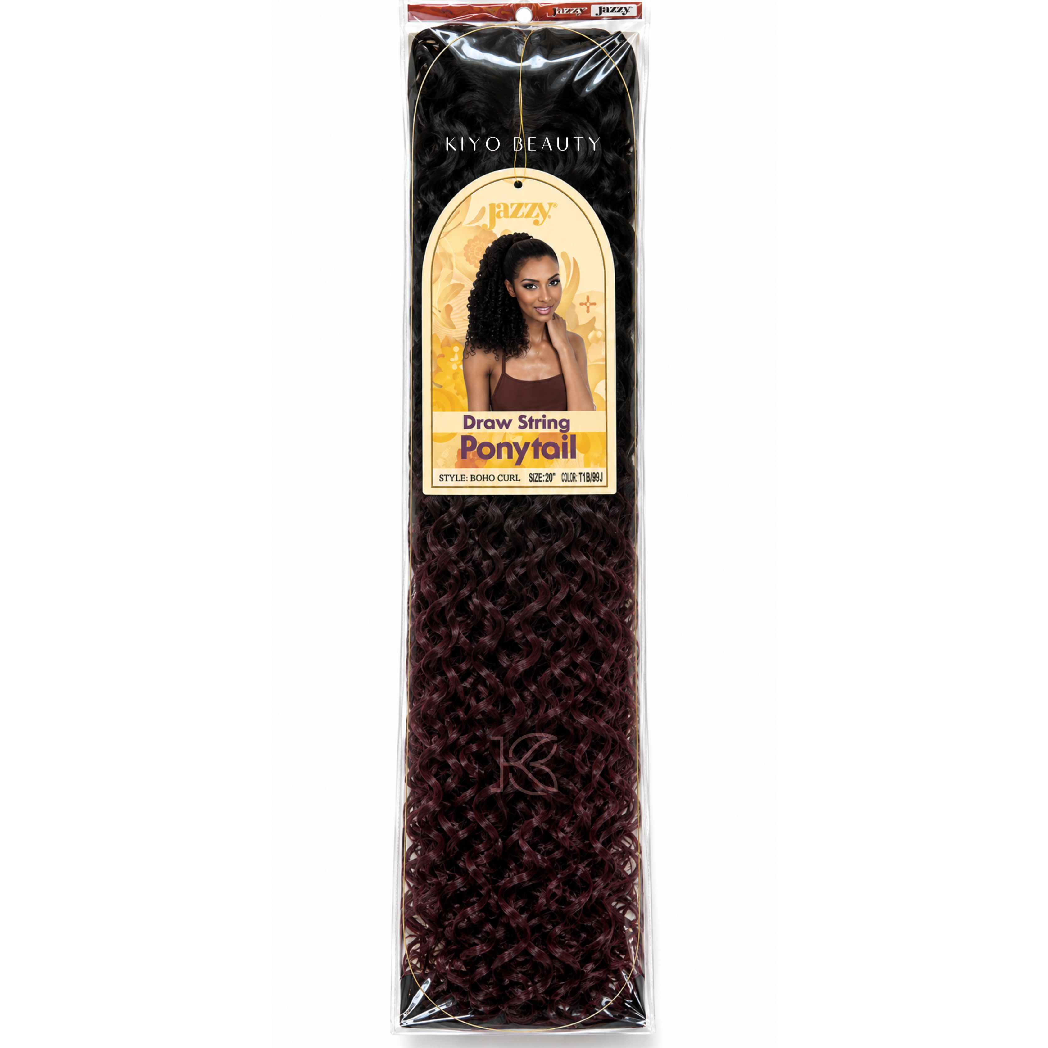 Jazzy Draw String Ponytail Boho Curl 20" - T1B/99J