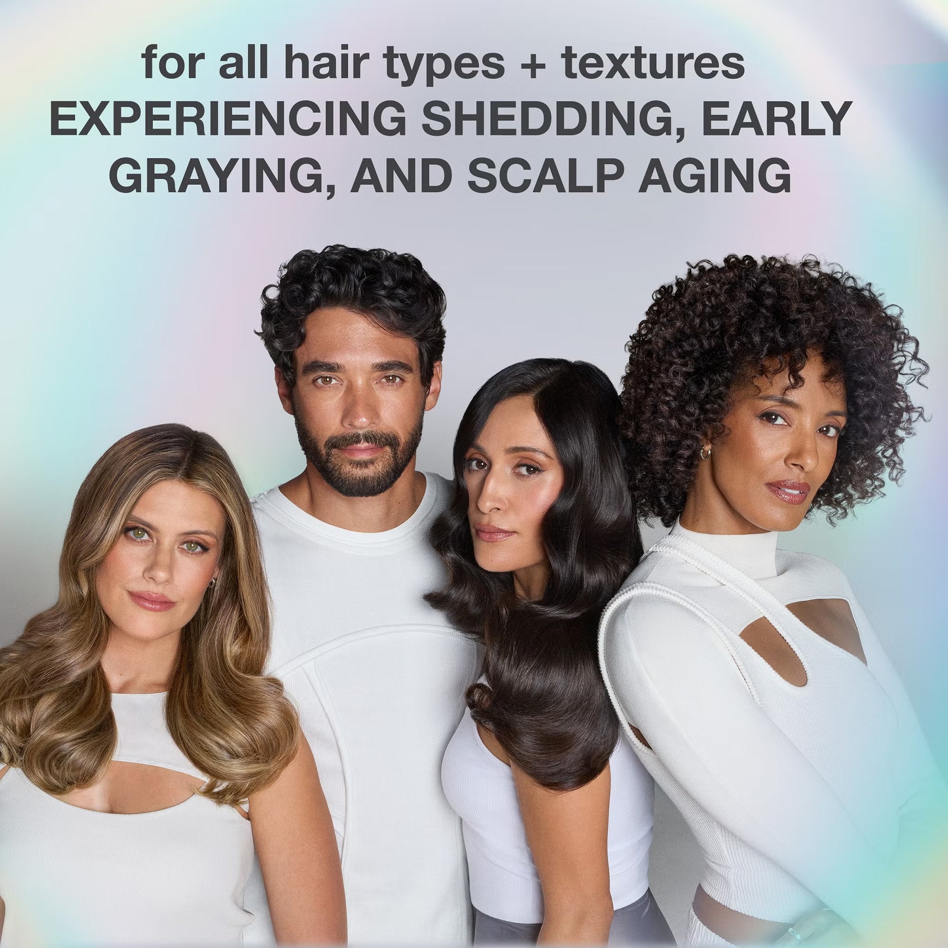 K18 Future IQ Biometric Hair Longevity Serum suitable for all hair types experiencing shedding, early greying and scalp ageing.

