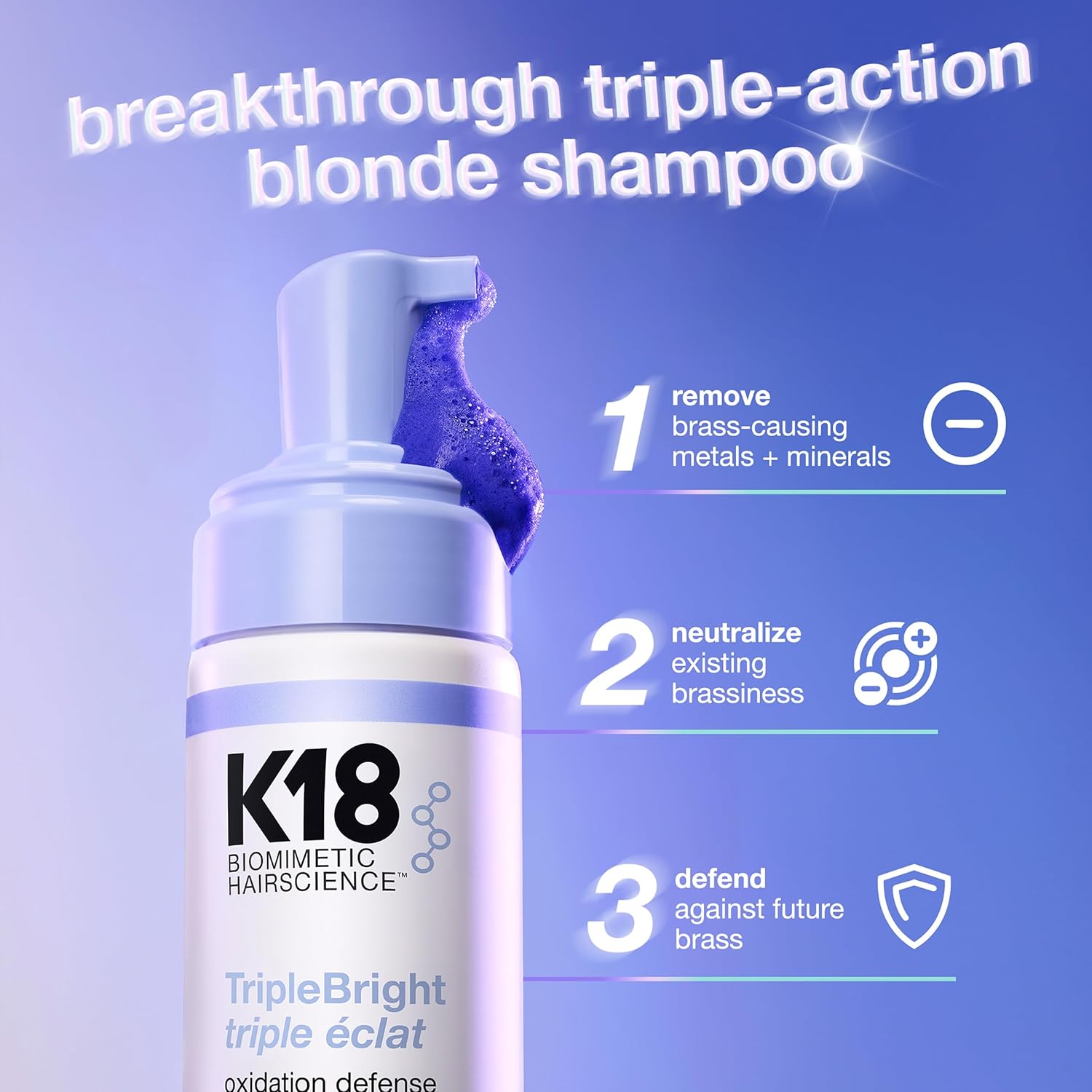 K18 Triple Bright Purple Shampoo 125ml