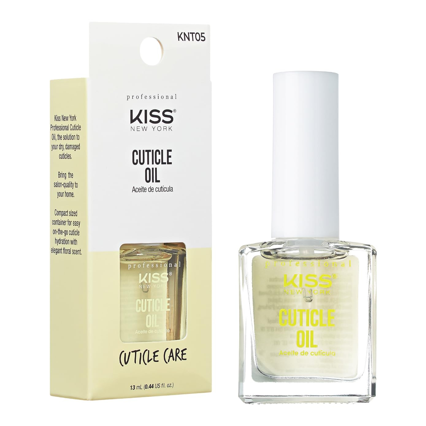 KISS New York KNT05 Cuticle Oil 13ml, a portable moisturising nail-care treatment for hydrating, softening and conditioning dry cuticles