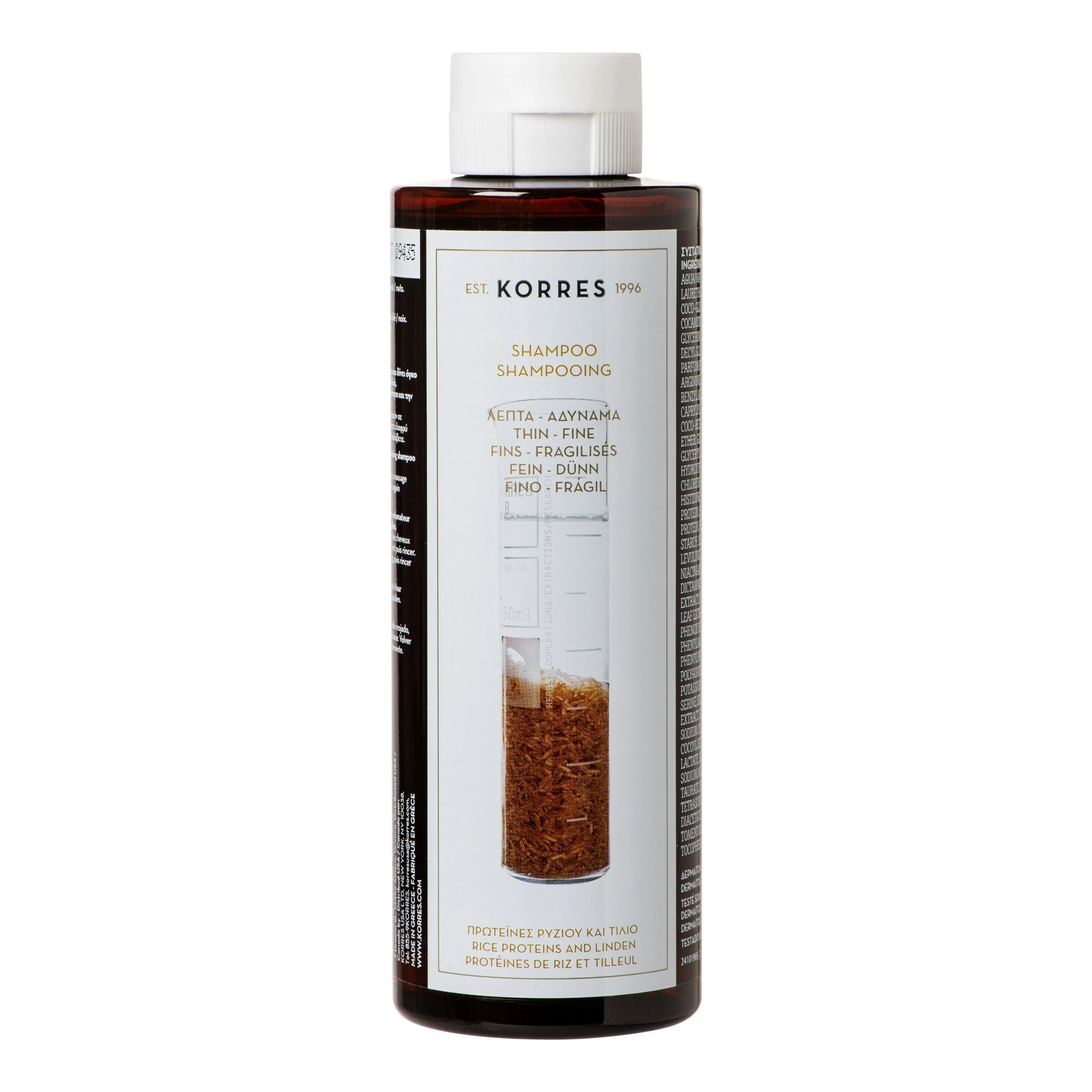 Korres Rice Proteins + Linden Shampoo for Thin Hair 250ml