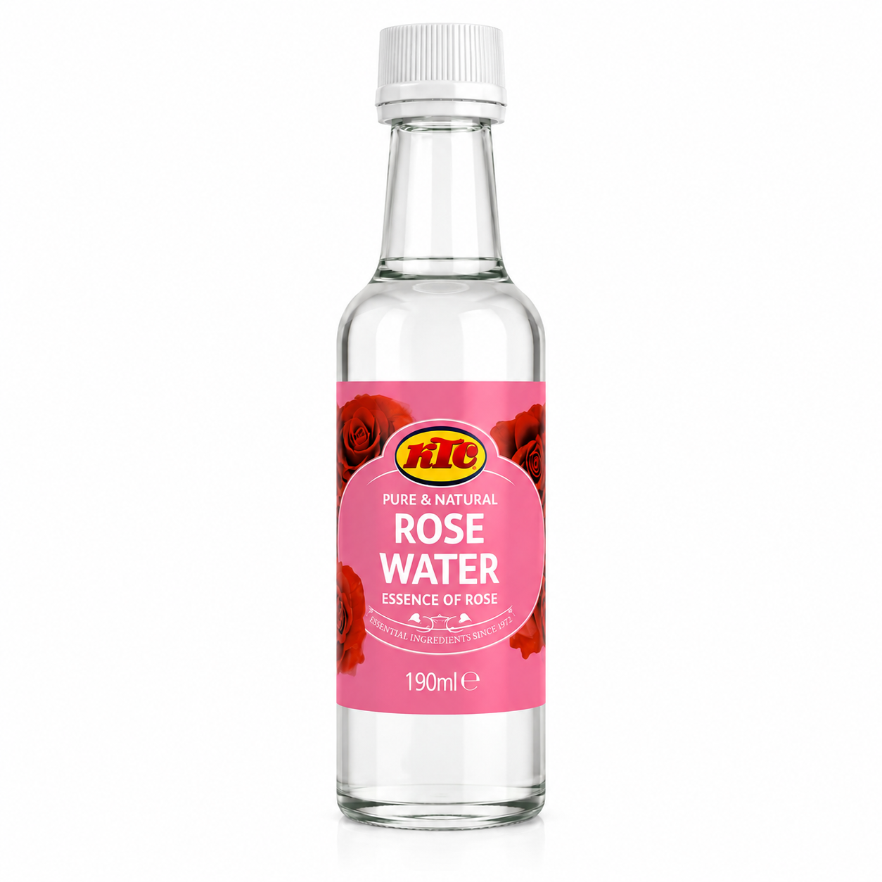 KTC Pure & Natural Rose Water 190ml made with essence of rose, suitable for refreshing, toning and soothing skin as part of your daily skincare routine
