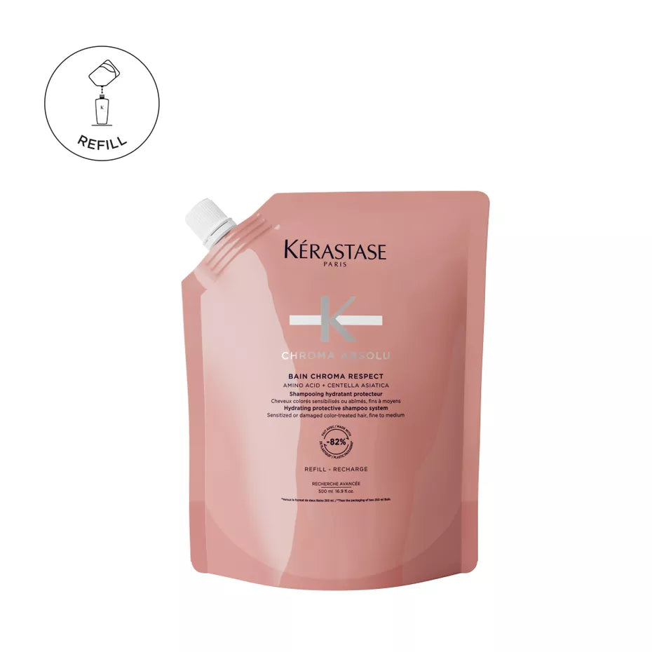 Kérastase Chroma Absolu Bain Chroma Respect Shampoo for Fine to Medium Coloured Hair 500ml refill