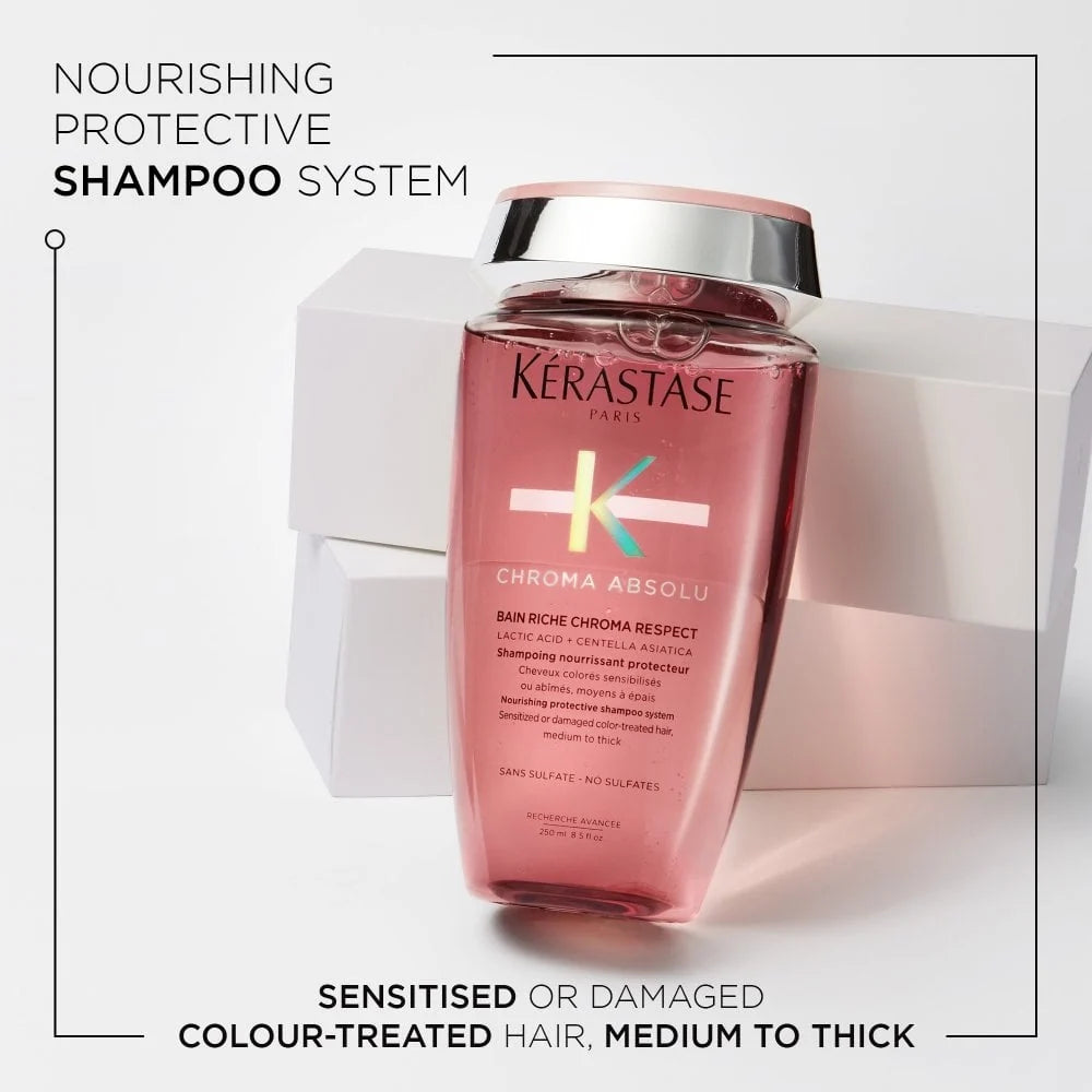Kérastase Chroma Absolu Bain Riche Chroma Respect Shampoo for Medium to Thick Coloured Hair 250ml