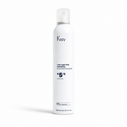 Kezy Eco-Friendly Gas-Free Hairspray 300ml with extra strong hold (5/5), white can isolated on a white background with a soft shadow, high-resolution e-commerce product image.
