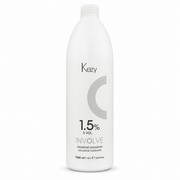 Kezy Involve Oxidizing Emulsion 1000ml 1.5% 5 Vol. in a white professional bottle with a screw cap, displayed on a clean white background. Cream developer for gentle toning, glossing and demi-permanent hair colour services.