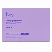 Kezy Scalp Hair Loss Intensive Lotion 6 x 13ml professional scalp treatment designed to help reduce hair loss and strengthen weakened hair.