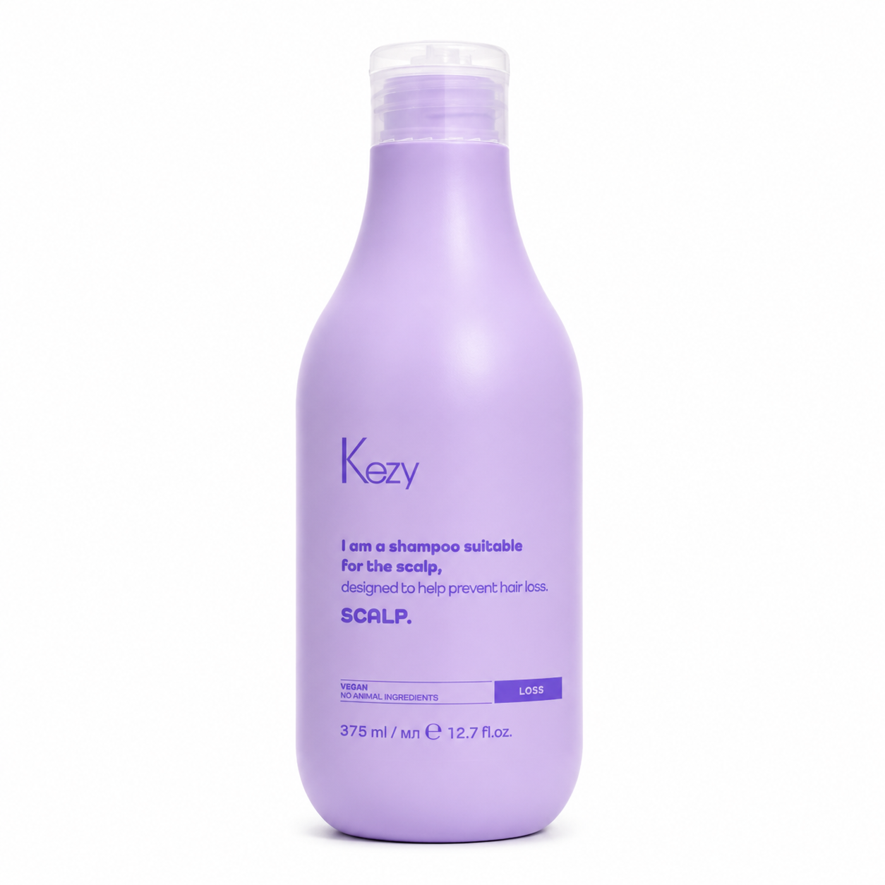 Kezy Scalp Hair Loss Shampoo 375ml for thinning hair, professional anti-hair loss shampoo that strengthens the scalp and helps reduce hair loss.