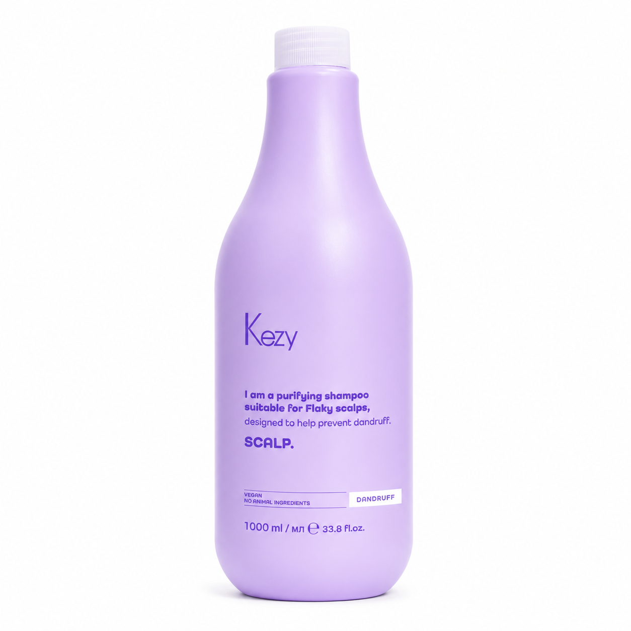 Kezy Scalp Purifying Shampoo 1000ml professional anti-dandruff shampoo for flaky scalps that purifies, cleanses and supports scalp health.