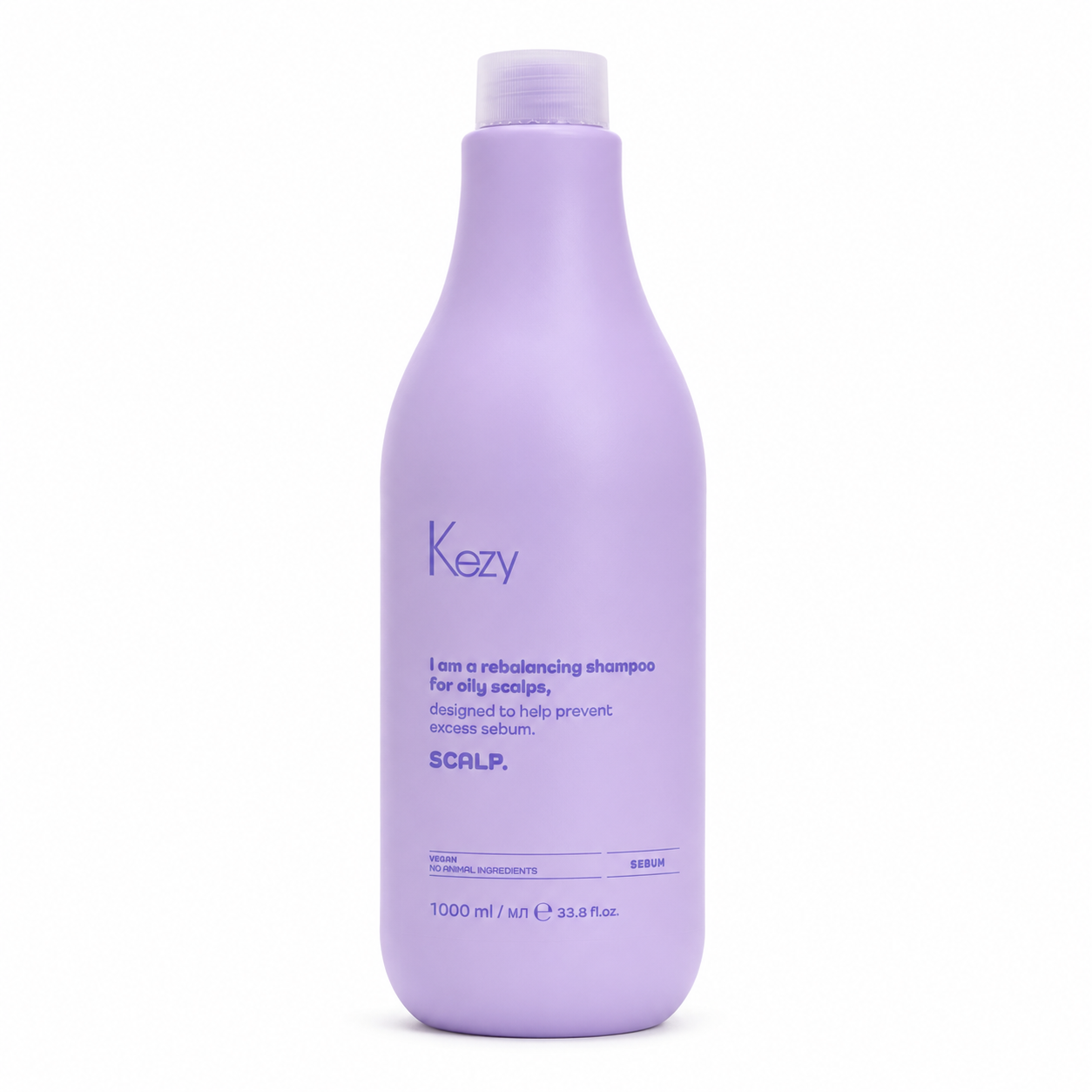 Kezy Scalp Rebalancing Shampoo 1000ml salon-size shampoo for oily scalps that removes excess oil and maintains a balanced, healthy scalp.