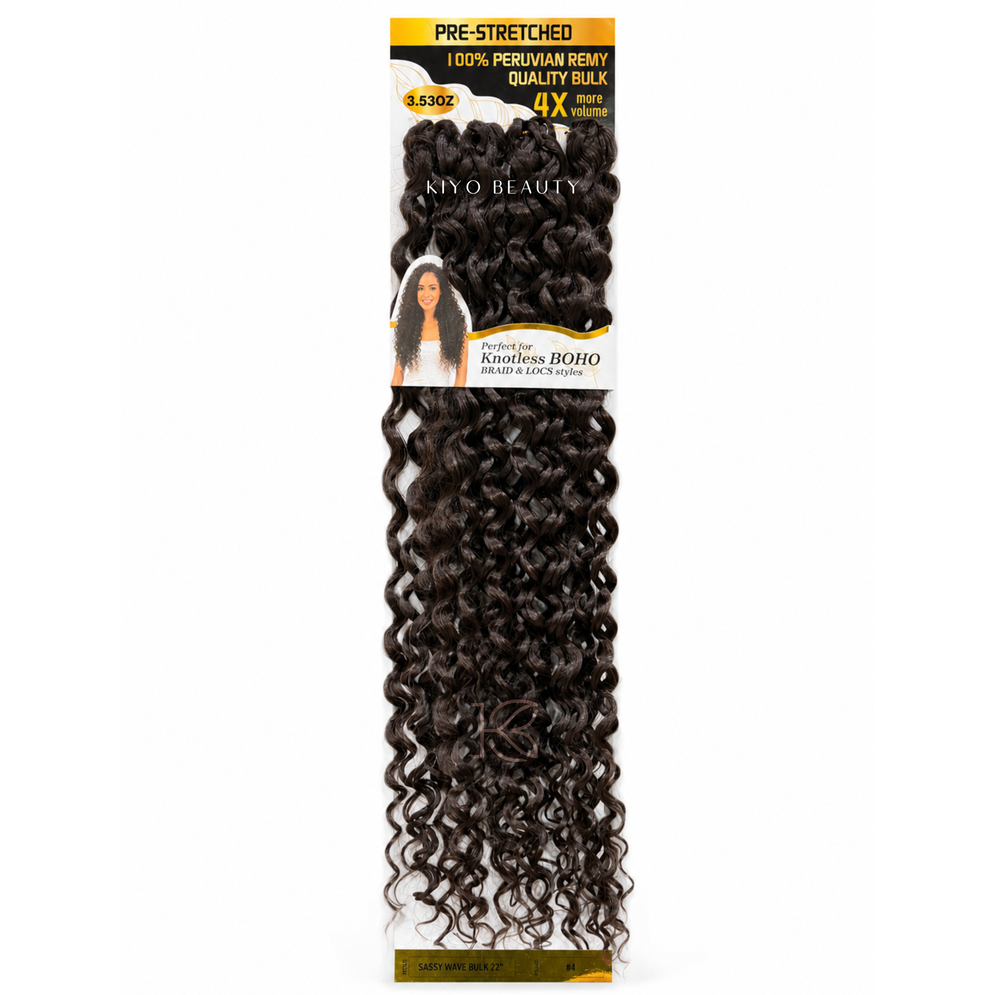 Kuknus Luxurious Tresses 100% Peruvian Remy Quality Sassy Wave 22" (4)