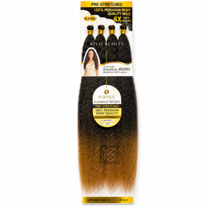 Kuknus Luxurious Tresses 100% Peruvian Remy Quality Super Wave 22" (T1B/27)