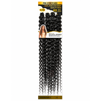 Kuknus Luxurious Tresses 100% Peruvian Remy Quality Water Wave 22"