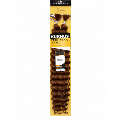 Kuknus Peruvian Remi 100% Human Hair Blended Deep Bulk brown