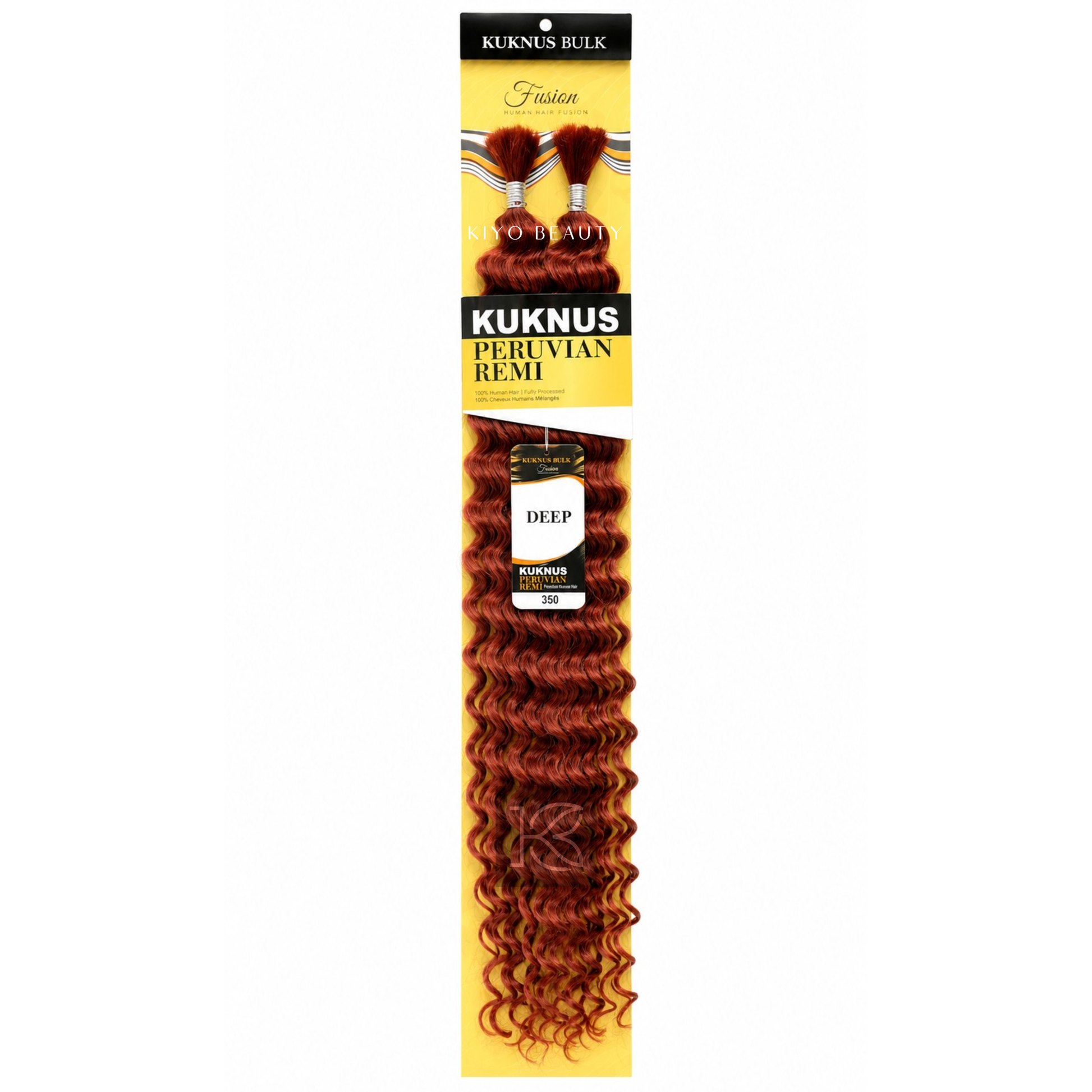 Kuknus Peruvian Remi 100% Human Hair Blended Deep Bulk auburn