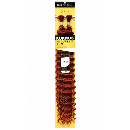 Kuknus Peruvian Remi 100% Human Hair Blended Deep Bulk auburn