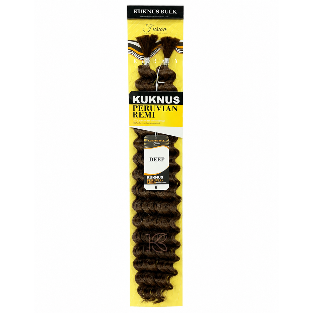 Kuknus Peruvian Remi 100% Human Hair Blended Deep Bulk light brown