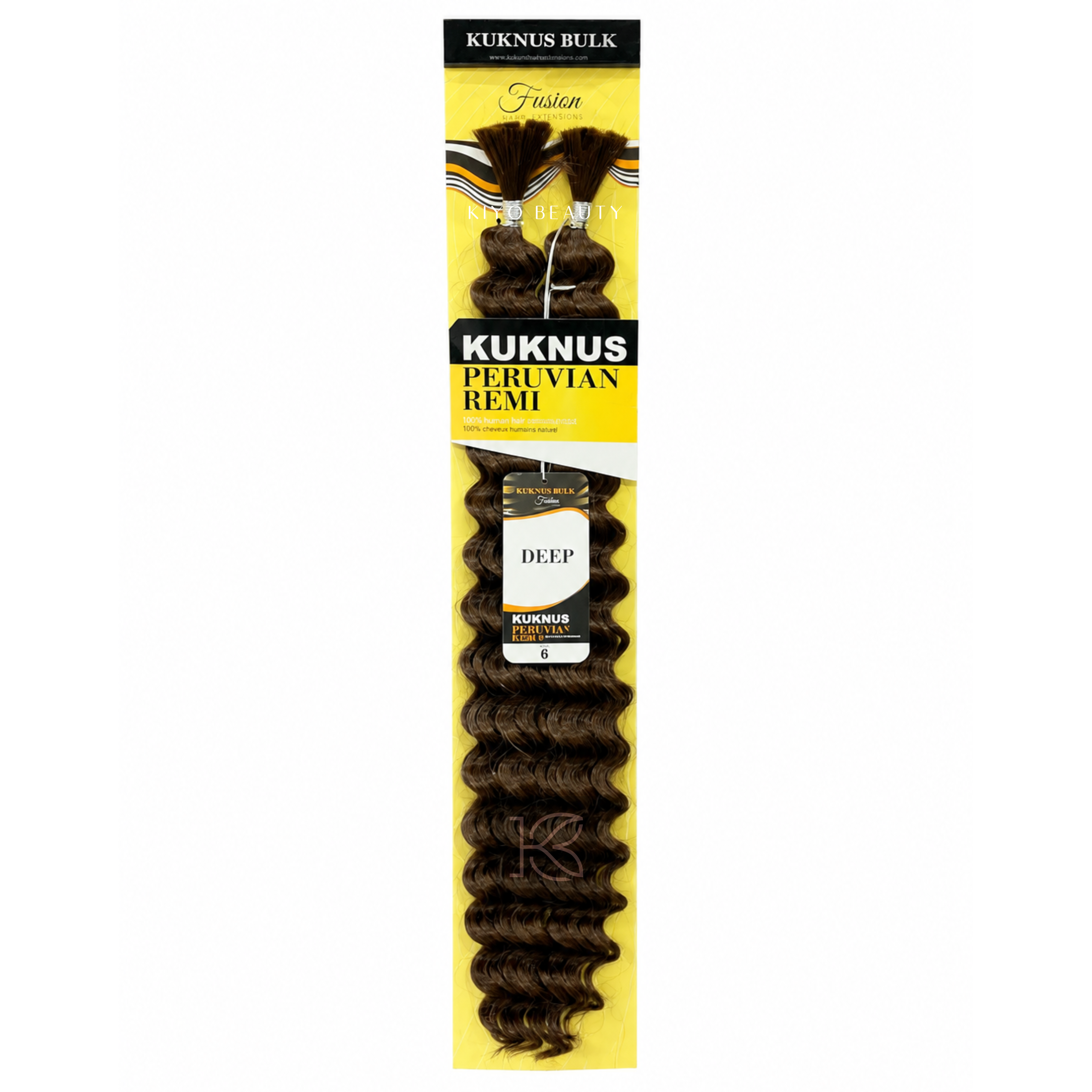 Kuknus Peruvian Remi 100% Human Hair Blended Deep Bulk light brown