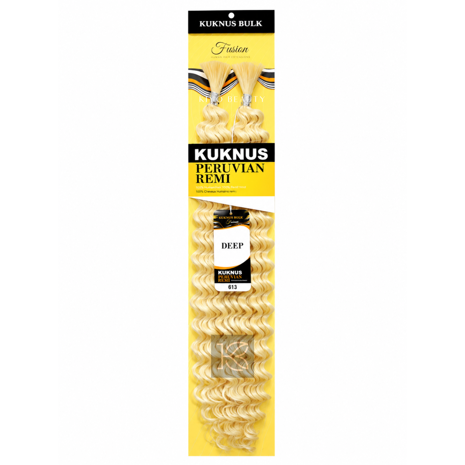 Kuknus Peruvian Remi 100% Human Hair Blended Deep Bulk Light Blonde / Bleach Blonde