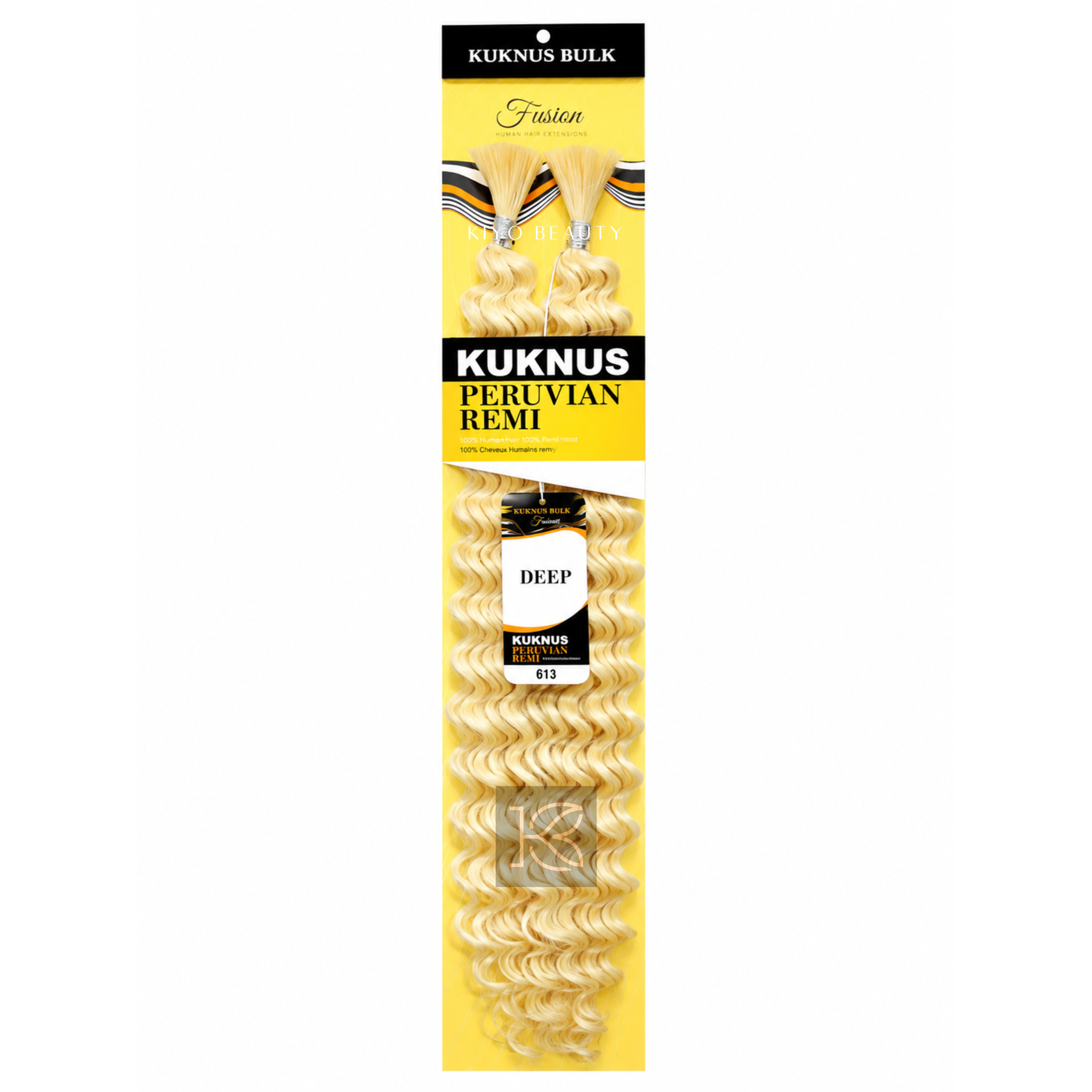 Kuknus Peruvian Remi 100% Human Hair Blended Deep Bulk Light Blonde / Bleach Blonde