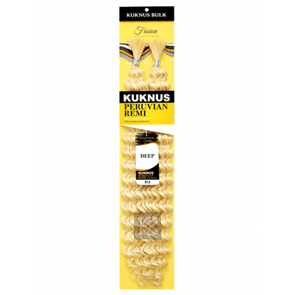 Kuknus Peruvian Remi 100% Human Hair Blended Deep Bulk Light Blonde / Bleach Blonde