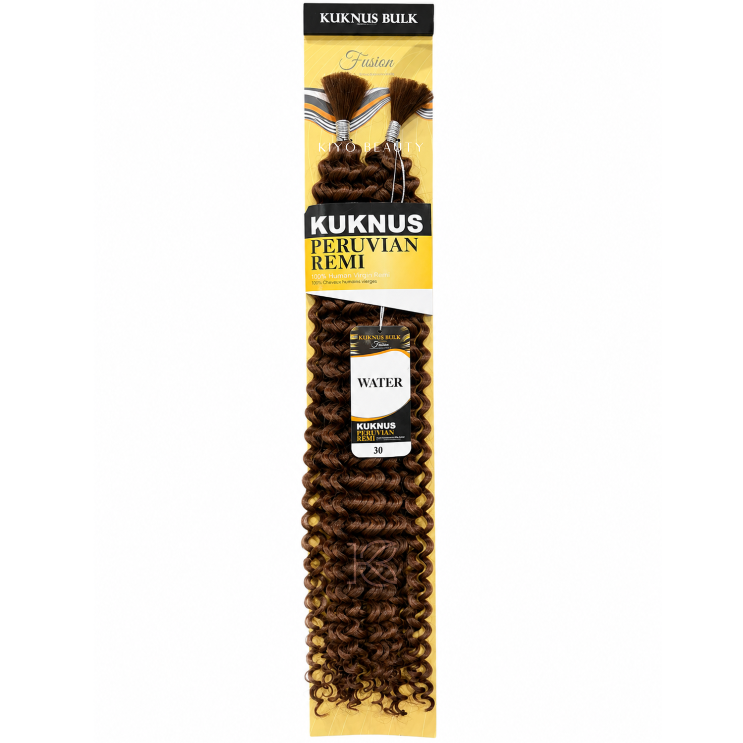 Kuknus Peruvian Remi 100% Human Hair Blended Water Bulk (30) brown