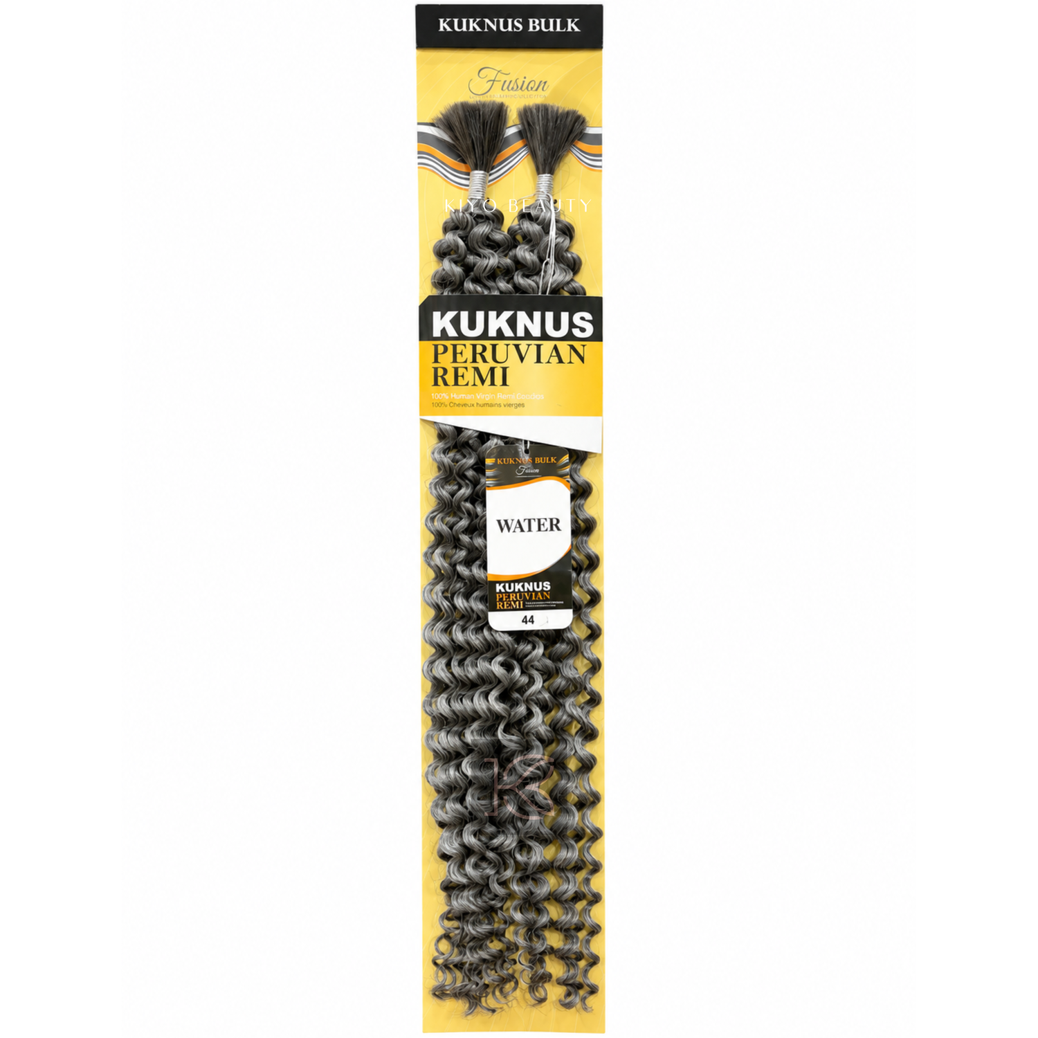 Kuknus Peruvian Remi 100% Human Hair Blended Water Bulk (44) grey