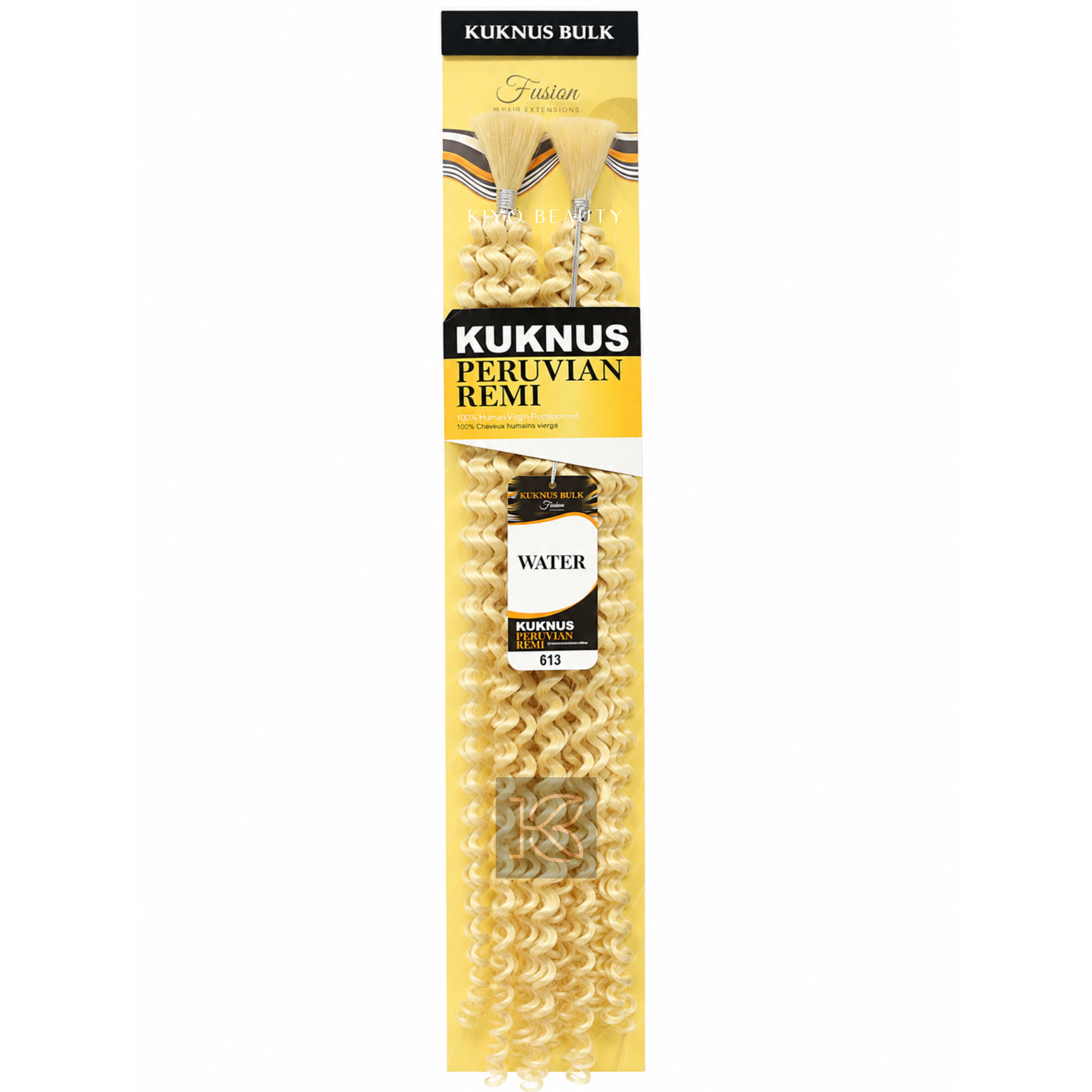 Kuknus Peruvian Remi 100% Human Hair Blended Water Bulk (613) beach blonde