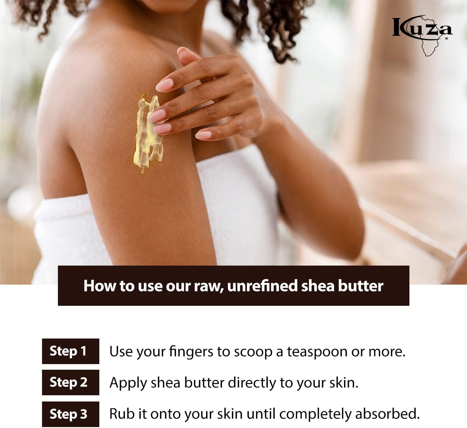 Kuza 100% Pure African Shea Butter With Borututu Creamy 425g