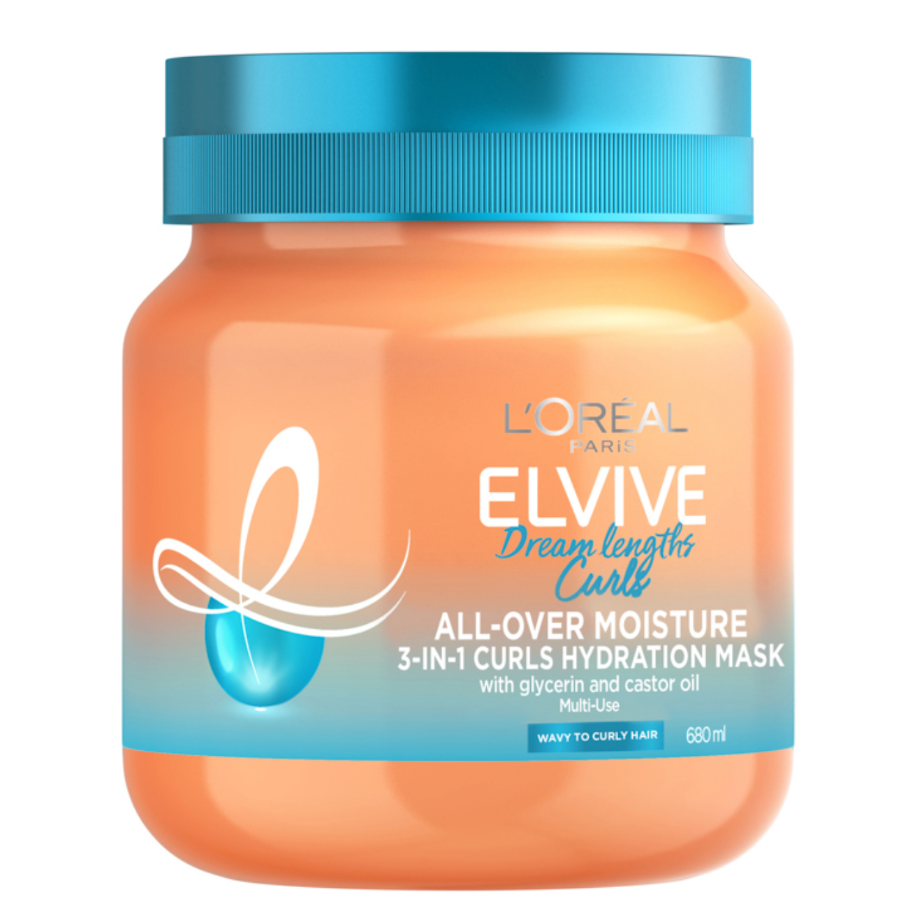L'Oréal Paris Elvive Dream Lengths Curls 3-in-1 Curls Hydration Mask 680ml