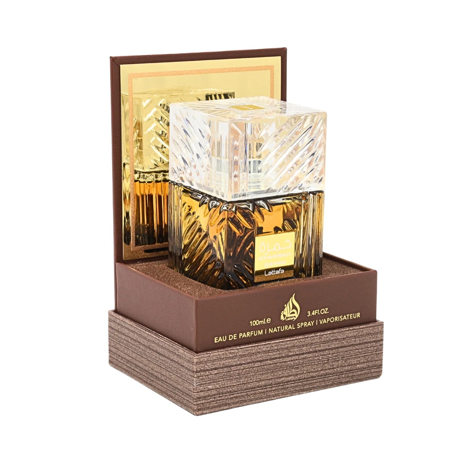 Lattafa Khamrah Qahwa Eau De Parfum 100ml in casing 