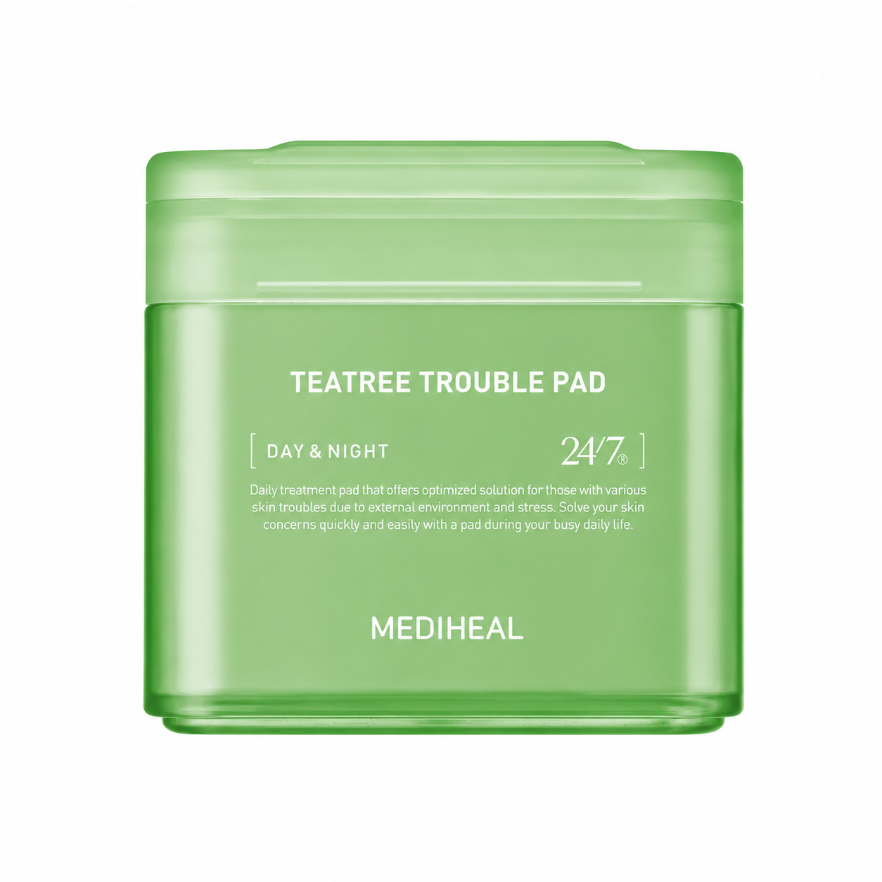 MEDIHEAL Teatree Trouble Pads 100 Pads green tub