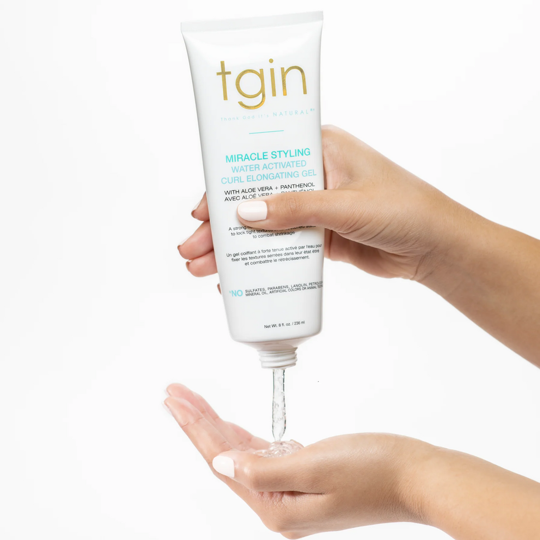 Tgin Miracle Styling Water Activated Curl Elongating Gel 8oz