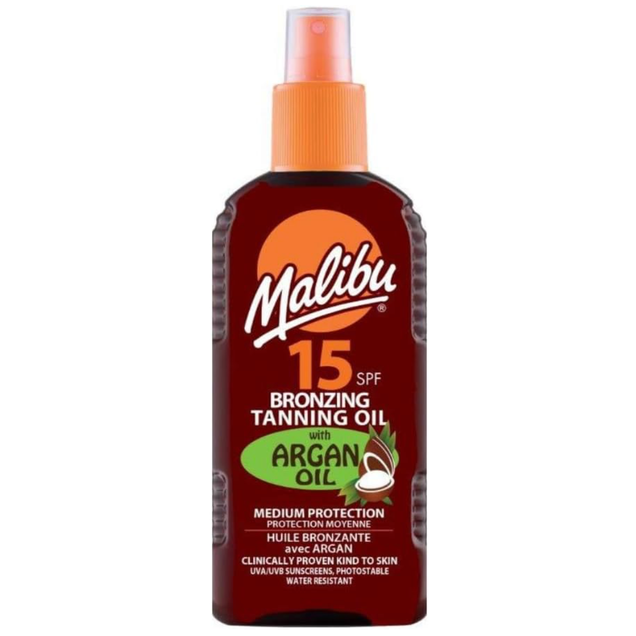 Malibu Bronzing Tanning Oil SPF15 With Argan Oil 200ml