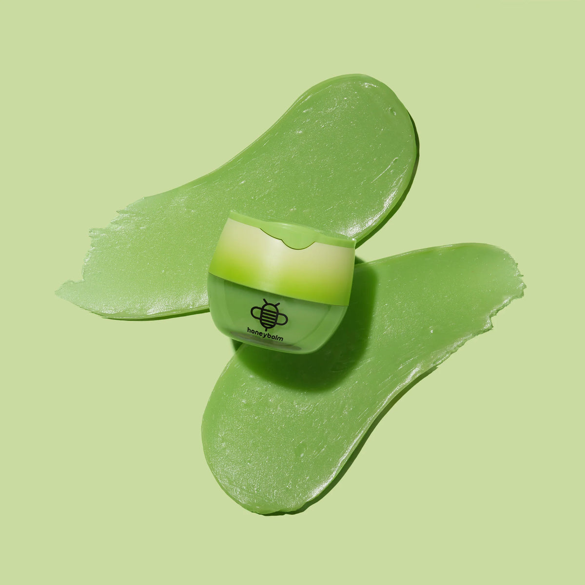 Honeybalm Matcha Lip Balm swatch