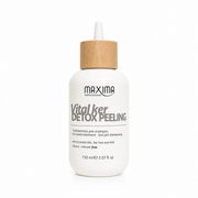 Maxima VitalKer Detox Peeling Pre-Shampoo Treatment 150ml professional scalp exfoliating treatment with tea tree oil, AHA and essential oils. Pre-wash scalp peeling treatment that removes product build-up, excess oil and dead skin cells while purifying, soothing and promoting a healthy scalp for stronger, healthier hair.