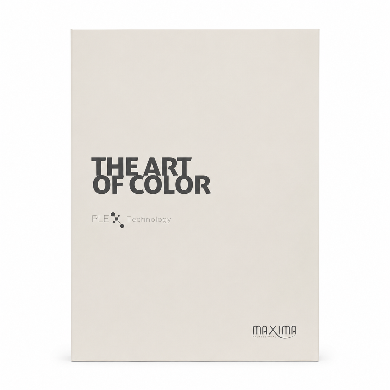 Maxima Professional Colour Swatch Chart 2026 closed presentation book with The Art of Color cover and Plex Technology branding