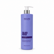 Maxima Silver Mask 500ml anti-yellow hair mask for white, bleached and highlighted hair. Professional toning treatment that neutralises unwanted yellow and brassy tones, deeply nourishes and conditions, enhances cool blonde and silver shades, restores softness and shine, and leaves hair smooth, vibrant and refreshed.
