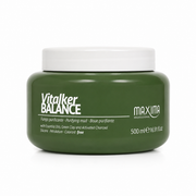 Maxima VitalKer Balance Purifying Mud 500ml professional detox scalp treatment with green clay, activated charcoal and essential oils. Deep cleansing purifying mud mask that removes excess oil, impurities and product build-up while refreshing the scalp and promoting a healthy environment for stronger, healthier hair.