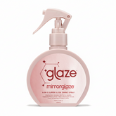 Glaze mirrorglaze spray bottle on a light pink background